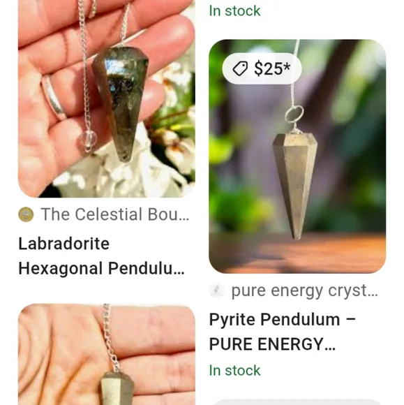 Chain with Brown Stone Pendant energy crystal - Picture 4 of 4